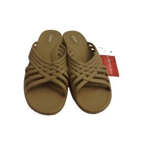 Okabashi Sandals Cross Strap Size M/L 8-9 Toffee USA Rubber New